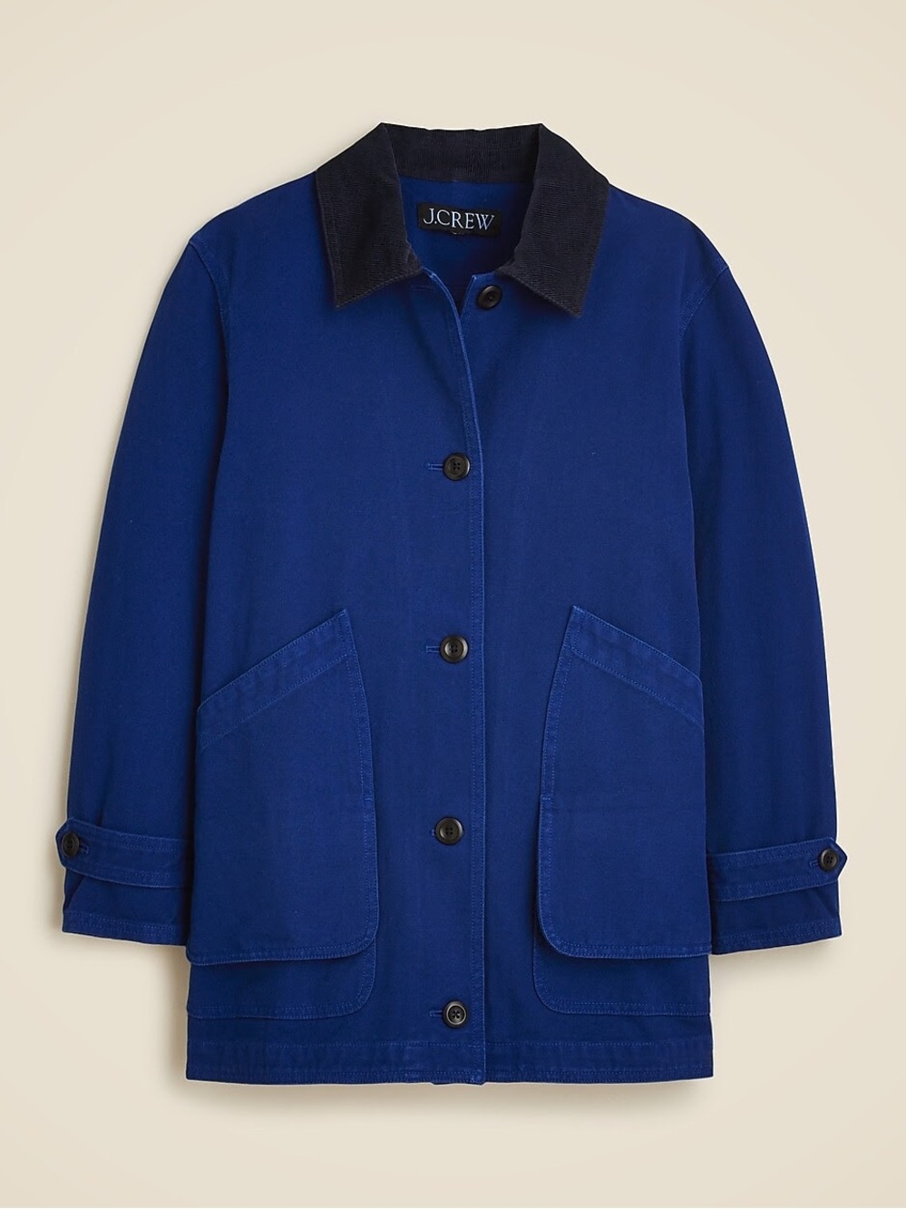 J. Crew Women's Royal Blue Cotton Chore Utility Jacket - 3x